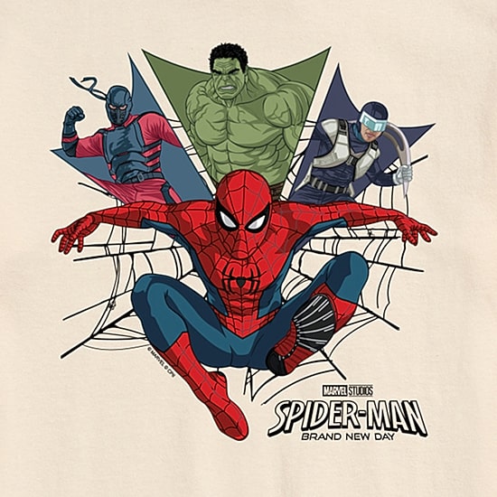 Brand New Day Heroes Mens Crew Neck Short Sleeve Regular Fit Spiderman Big and Tall Graphic T-Shirt