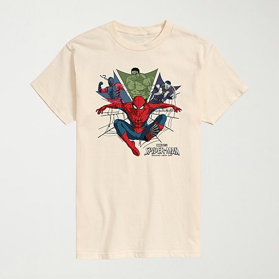 Brand New Day Heroes Mens Crew Neck Short Sleeve Regular Fit Spiderman Big and Tall Graphic T-Shirt