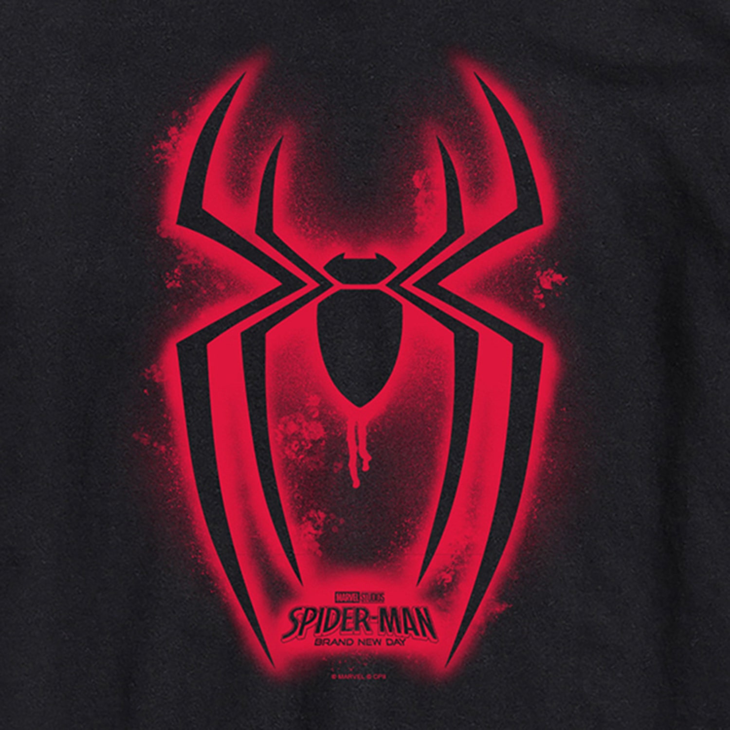 Brand New Day Spray Paint Spider Mens Crew Neck Short Sleeve Regular Fit Spiderman Big and Tall Graphic T-Shirt