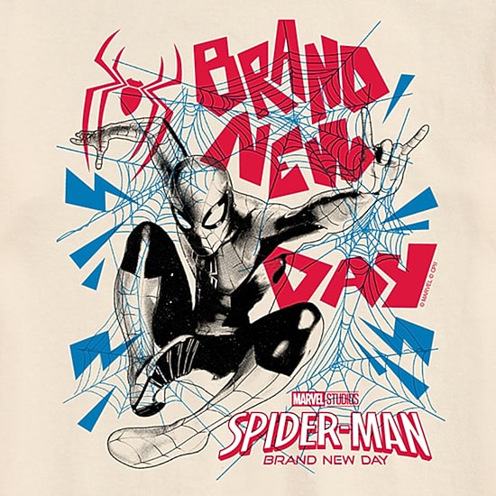 Brand New Day Zine Mens Crew Neck Short Sleeve Regular Fit Spiderman Big and Tall Graphic T-Shirt