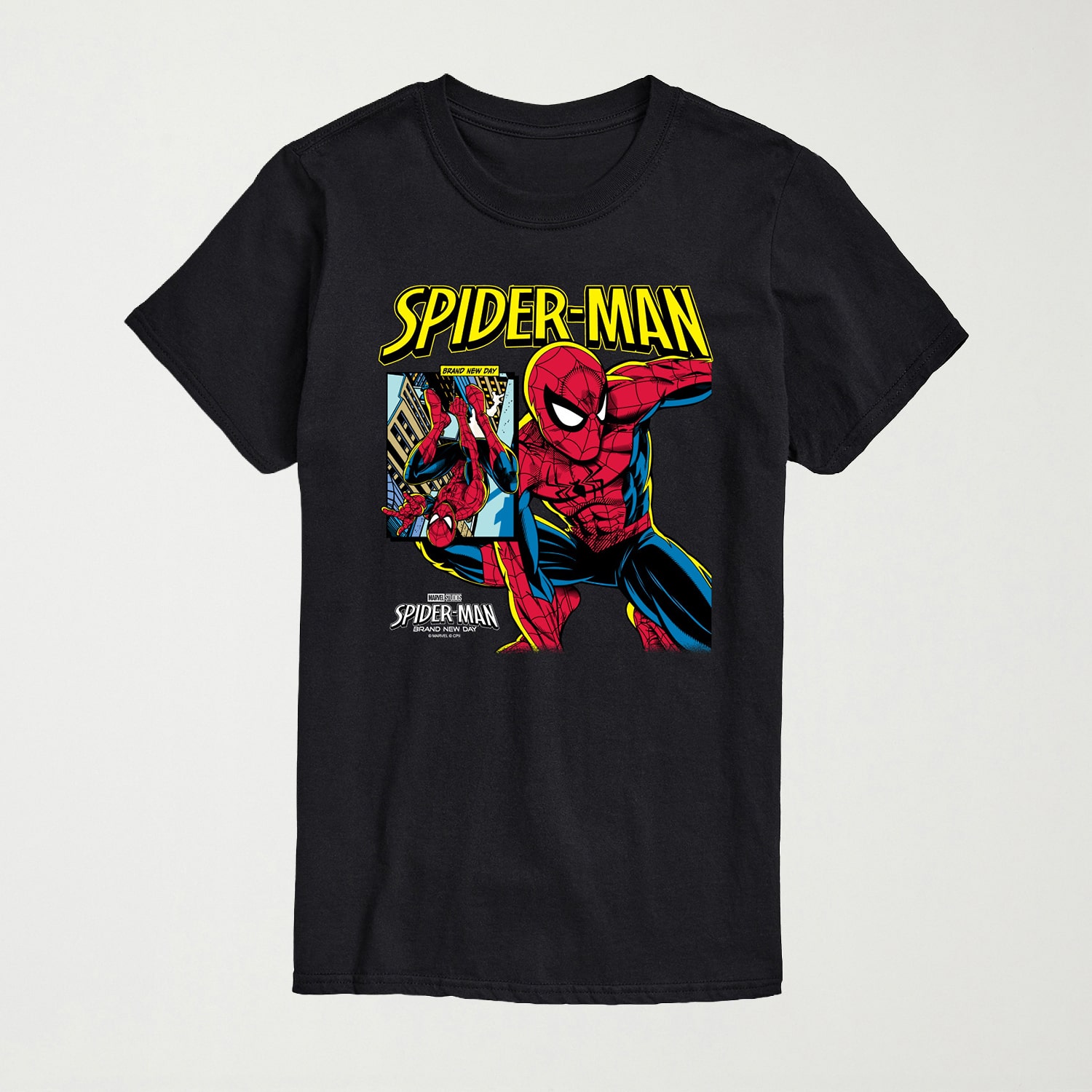 Brand New Day Comic Mens Crew Neck Short Sleeve Regular Fit Spiderman Big and Tall Graphic T-Shirt