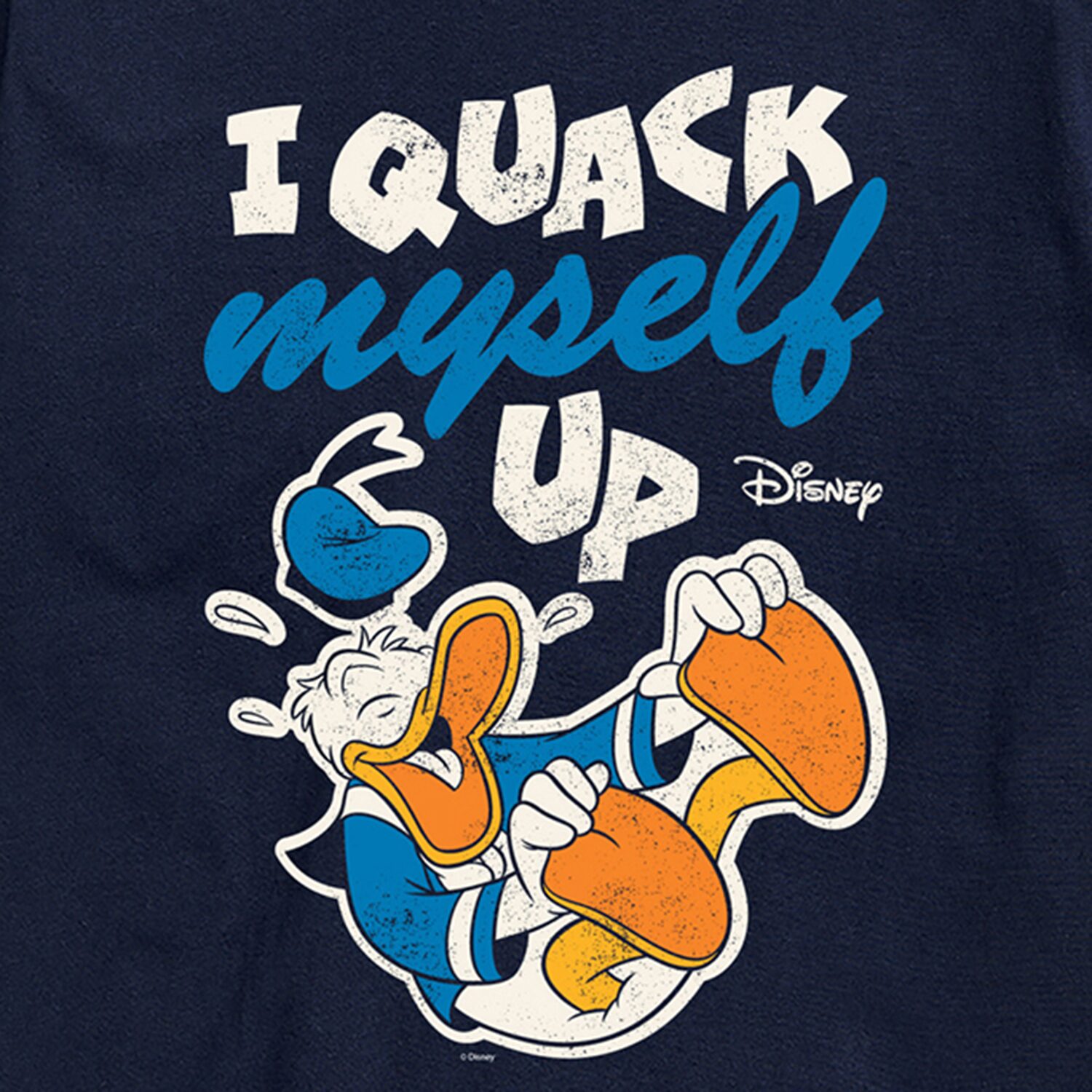 I Quack Myself Up Mens Crew Neck Short Sleeve Regular Fit Donald Duck Big and Tall Graphic T-Shirt