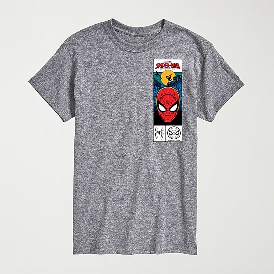Brand New Day Comic Mens Crew Neck Short Sleeve Regular Fit Spiderman Big and Tall Graphic T-Shirt