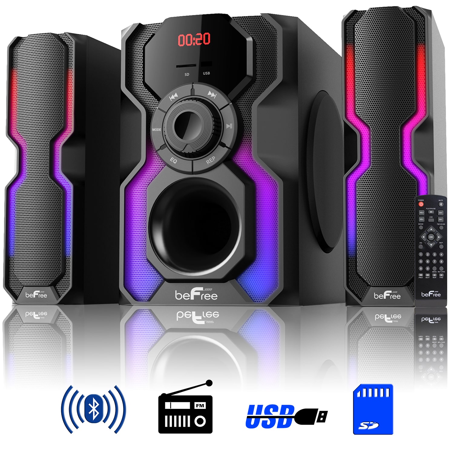 beFree Sound Bookshelf Speakers