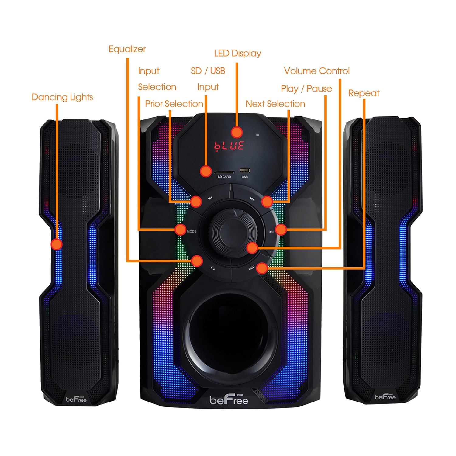 beFree Sound Bookshelf Speakers