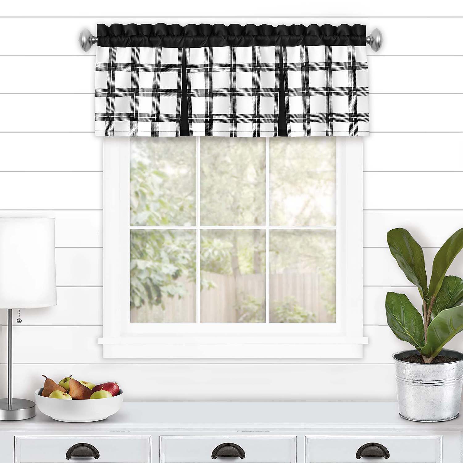 Achim Tate Rod Pocket Tailored Valance