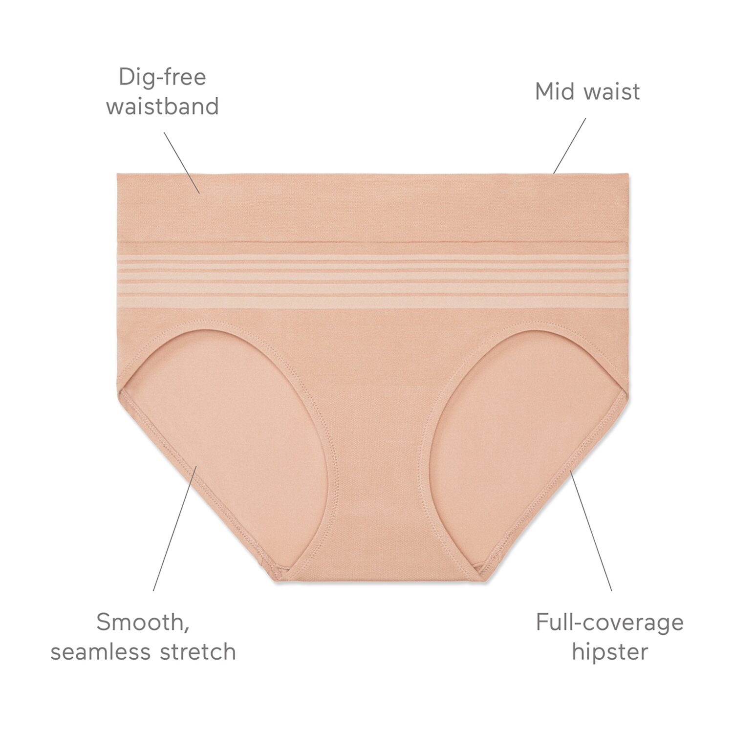 Warners® No Pinching, Problems® Dig-Free Comfort Waist Smooth and Seamless Hipster RU0501P