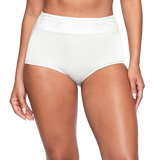 Warners® No Pinching No Problems® Dig-Free Comfort Waist with Lace Microfiber Brief RS7401P