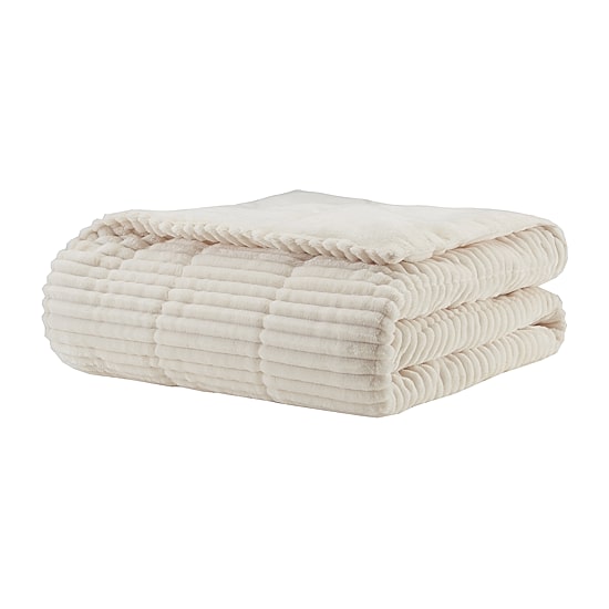 Madison Park Williams Oversized Plush Down Alternative Filled Throw