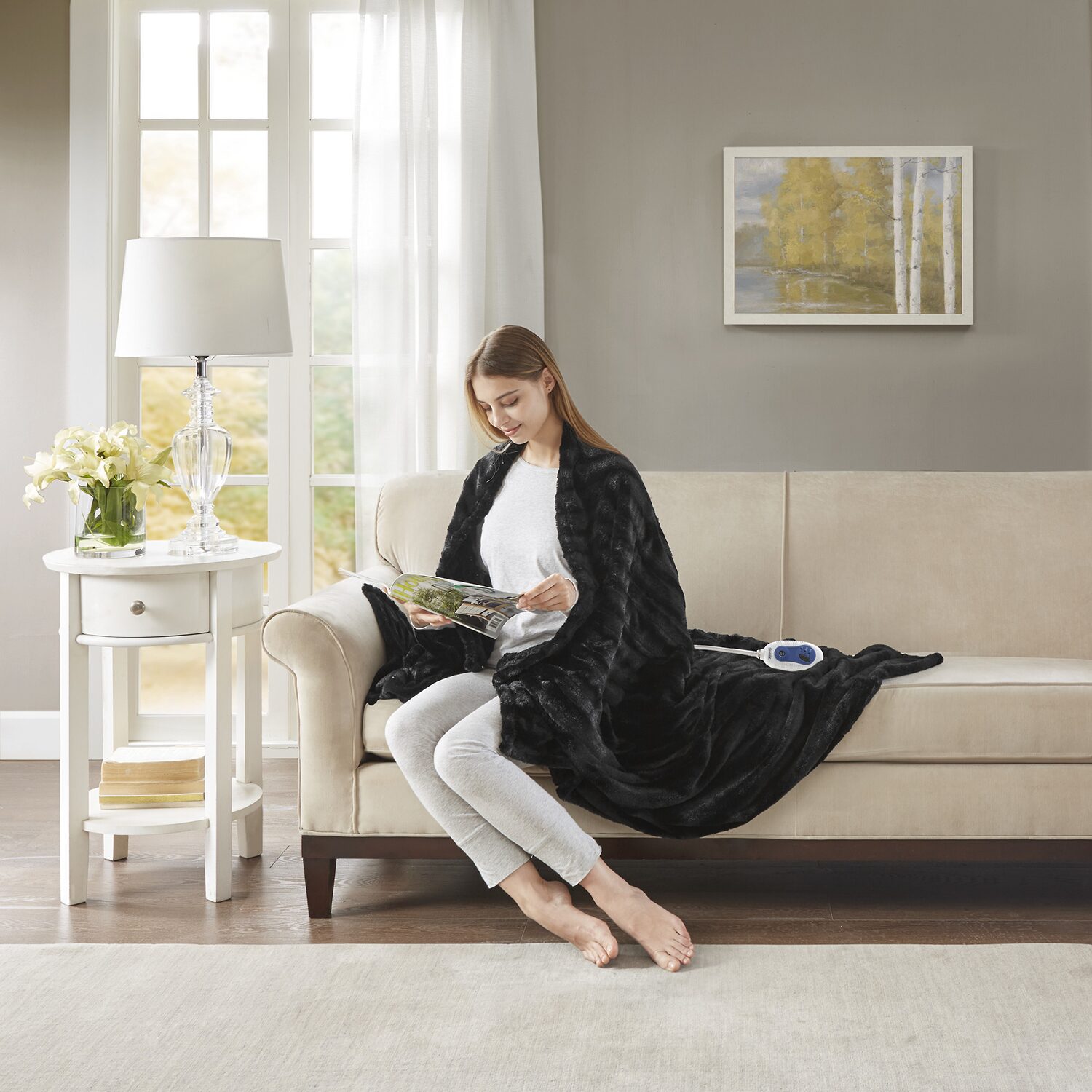 Beautyrest Heated Washable Electric Lightweight Throw