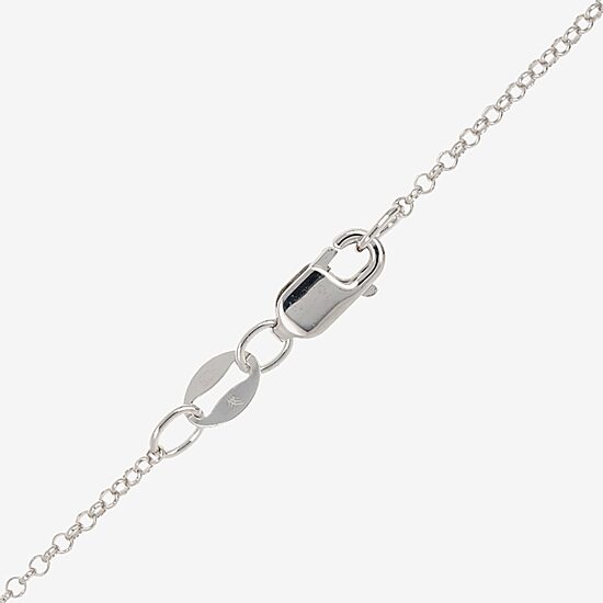 DiamonArt® Womens White Cubic Zirconia Sterling Silver Pendant Necklace