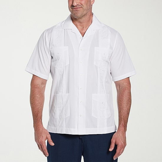 Cubavera Mens Short Sleeve Regular Fit Big and Tall Button-Down Shirt