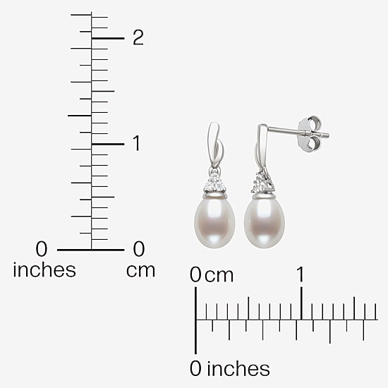 Womens White Cultured Freshwater Pearl 2-pc. Pendant Necklace Set