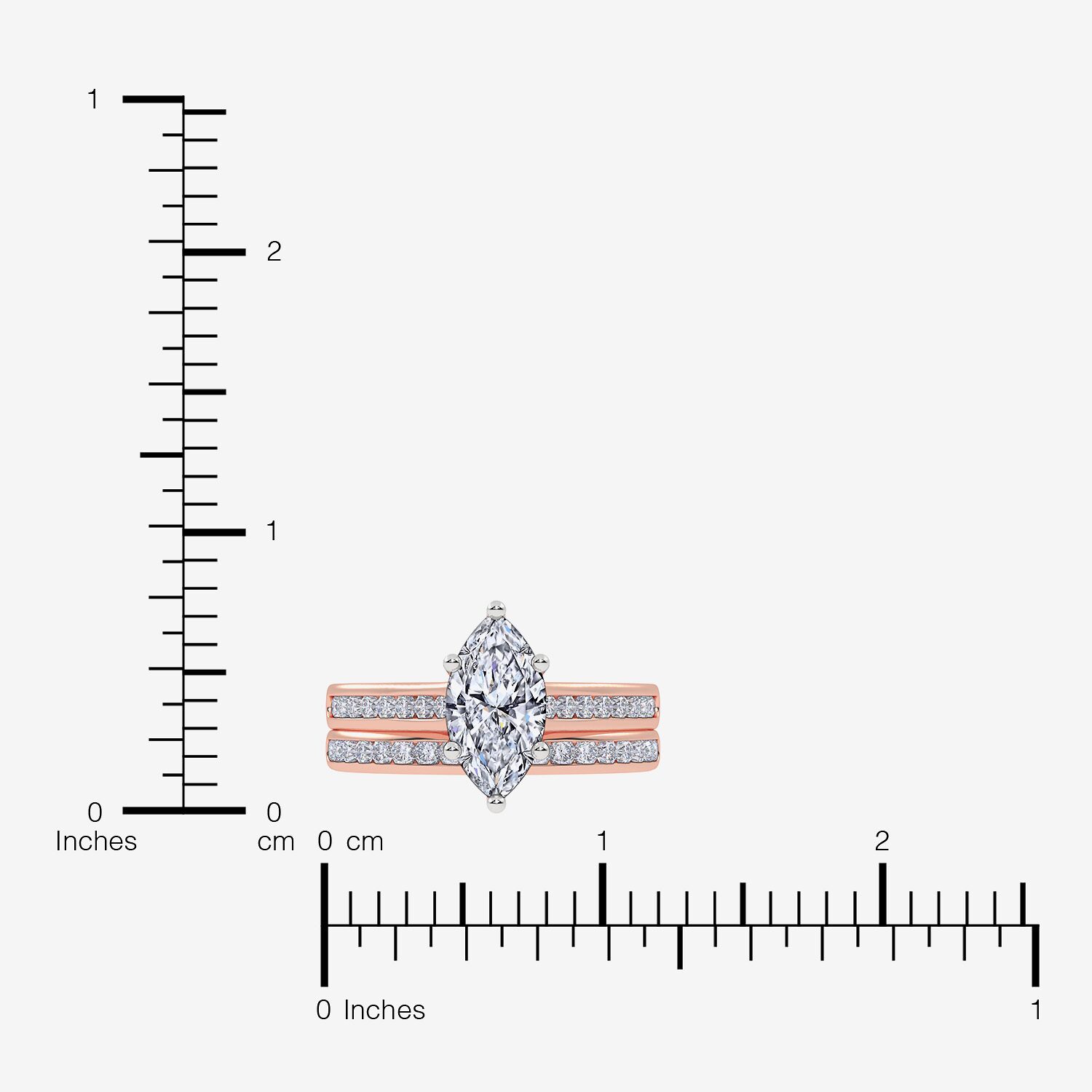 (G / Vs2-Si1) Womens 1 1/2 CT. T.W. Lab Grown White Diamond 10K Gold Marquise Side Stone Bridal Set