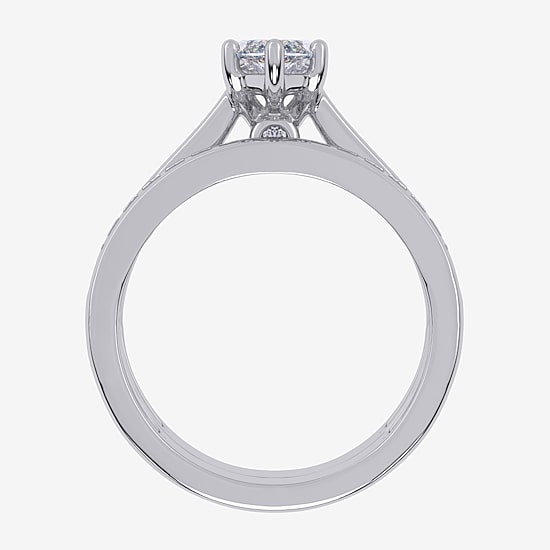 (G / Vs2-Si1) Womens 1 1/2 CT. T.W. Lab Grown White Diamond 10K Gold Marquise Side Stone Bridal Set