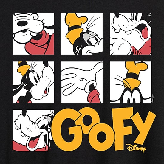 Disney Goofy Womens Juniors Crew Neck Short Sleeve Oversized Goofy Mickey and Friends Graphic T-Shirt