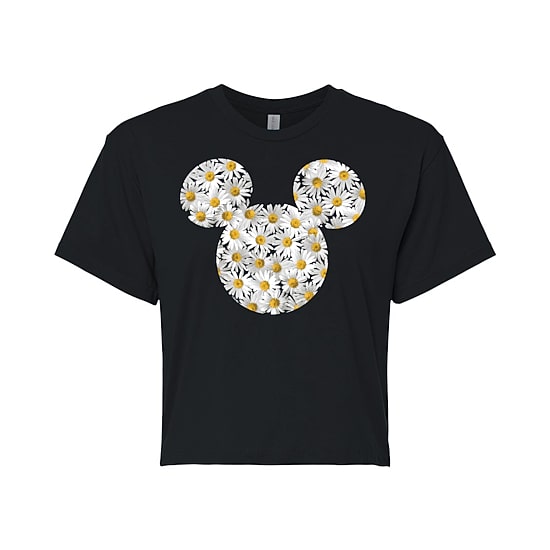 Womens Juniors Crew Neck Short Sleeve Regular Fit Mickey and Friends Mickey Mouse Graphic T-Shirt