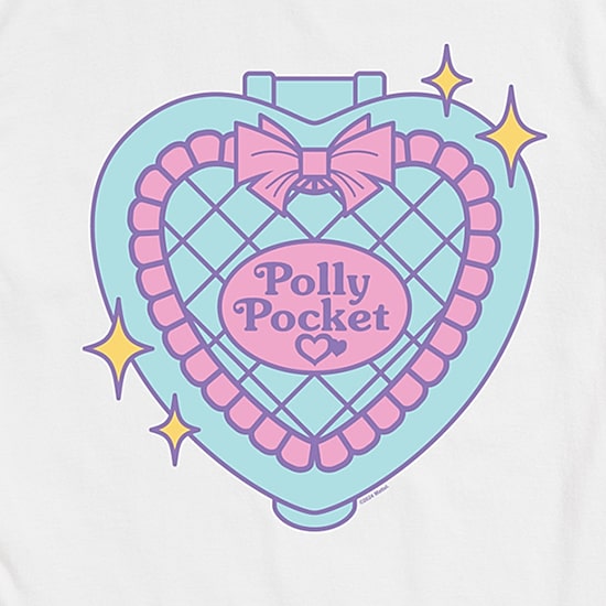 Polly Pocket Compact Tee Womens Juniors Crew Neck Short Sleeve Regular Fit Graphic T-Shirt