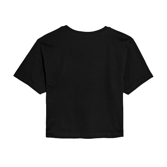 Disney Freedom Cropped Womens Juniors Crew Neck Short Sleeve Regular Fit Mickey and Friends Pluto Graphic T-Shirt