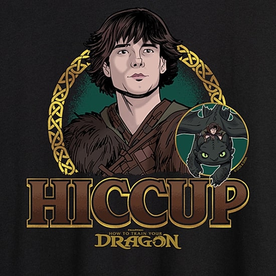 How To Train Your Dragon Hiccup Tee Womens Juniors Crew Neck Short Sleeve Oversized Graphic T-Shirt