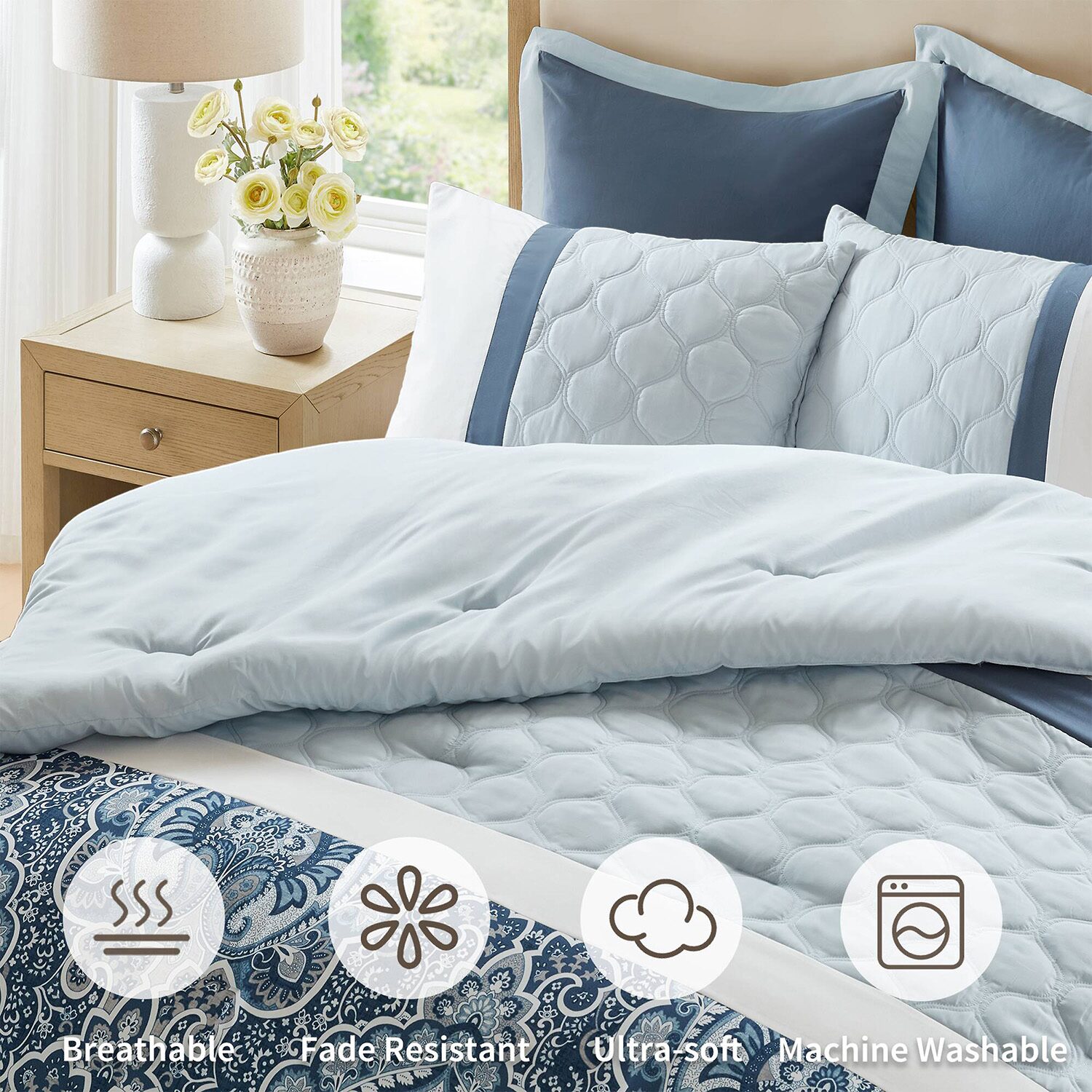 510 Design Josefina 8-pc. Midweight Embroidered Comforter Set