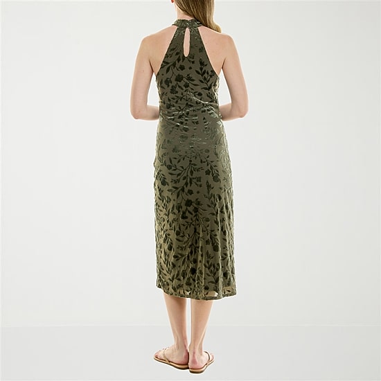 Trixxi Womens Juniors Sleeveless Midi Slip Dress