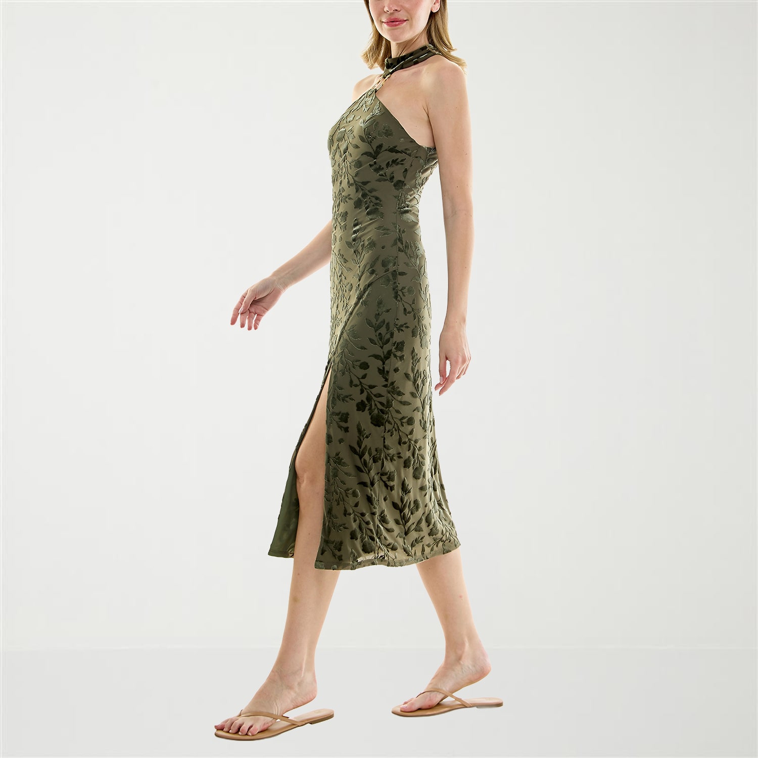 Trixxi Womens Juniors Sleeveless Midi Slip Dress