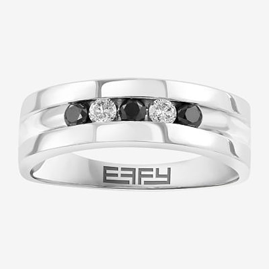 Effy Final Call Limited Quantities! Mens 1/2 CT. T.W. Genuine Black Diamond Sterling Silver Fashion Ring