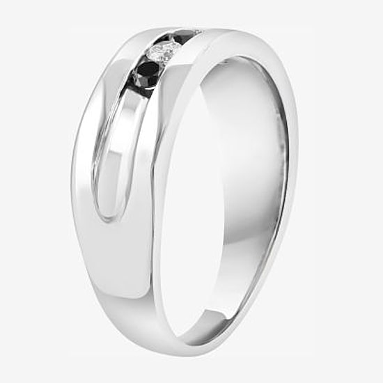 Effy Final Call Limited Quantities! Mens 1/2 CT. T.W. Genuine Black Diamond Sterling Silver Fashion Ring