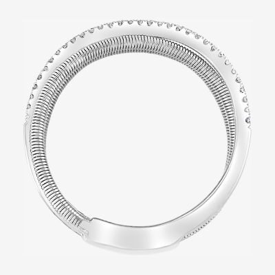 Effy Final Call Limited Quantities! Womens 1/ CT. T.W. Genuine White Diamond Sterling Silver Band