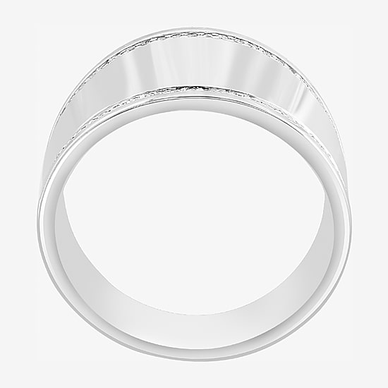 Effy Final Call Limited Quantities! Womens 1/6 CT. T.W. Genuine White Diamond Sterling Silver Band