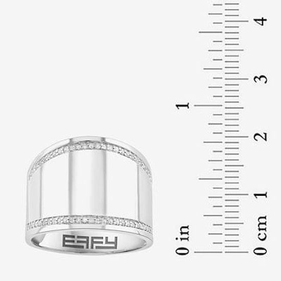 Effy Final Call Limited Quantities! Womens 1/6 CT. T.W. Genuine White Diamond Sterling Silver Band