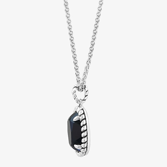 Effy Final Call Limited Quantities! Womens Genuine Black Onyx Sterling Silver Oval 18 Inch Pendant Necklace