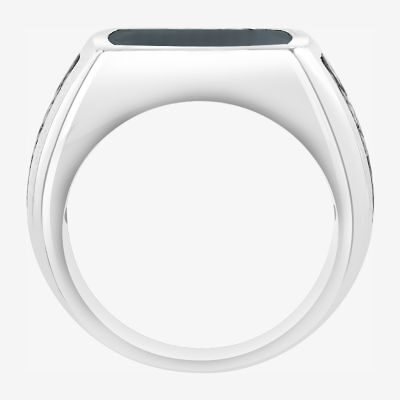 Effy Final Call Limited Quantities! Mens Genuine Black Onyx Sterling Silver Rectangular Fashion Ring