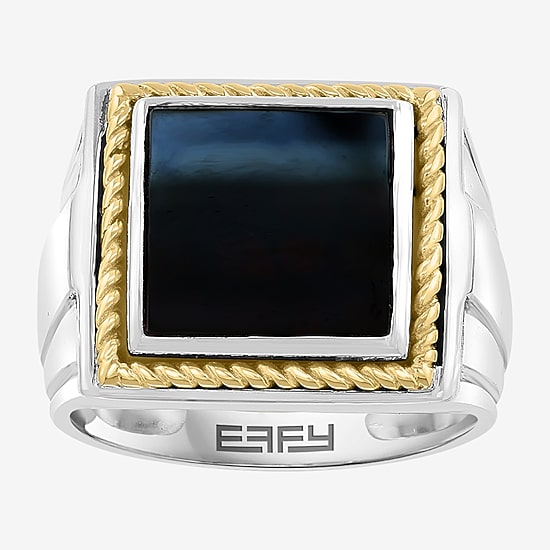 Effy Final Call Limited Quantities! Mens Genuine Black Onyx 14K Gold Over Silver Fashion Ring