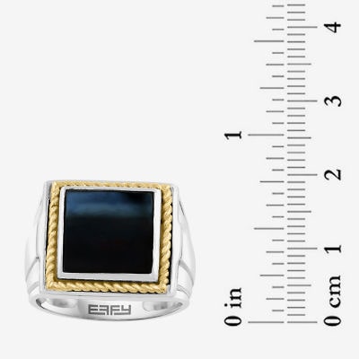 Effy Final Call Limited Quantities! Mens Genuine Black Onyx 14K Gold Over Silver Fashion Ring