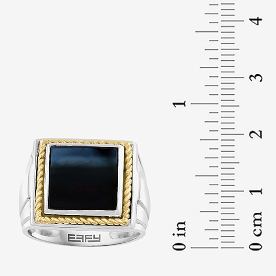 Effy Final Call Limited Quantities! Mens Genuine Black Onyx 14K Gold Over Silver Fashion Ring