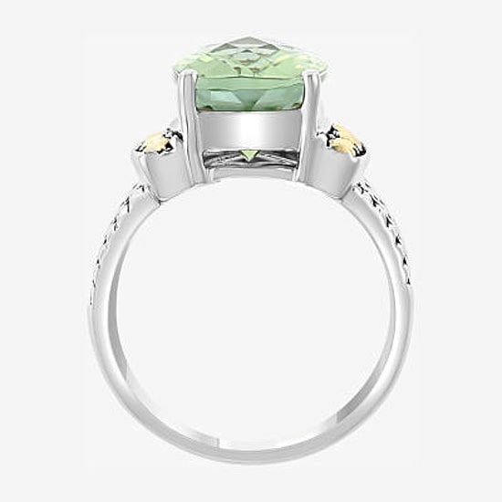 Effy Final Call Limited Quantities! Womens Genuine Green Amethyst 18K Gold Over Silver Cocktail Ring