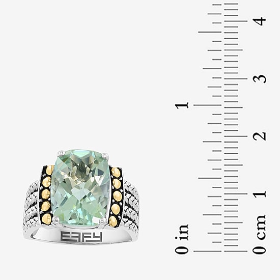 Effy Final Call Limited Quantities! Womens Genuine Green Amethyst 18K Gold Over Silver Cocktail Ring
