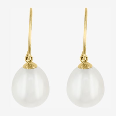Effy Final Call Limited Quantities! Womens White Cultured Freshwater Pearl 14K Gold Drop Earrings