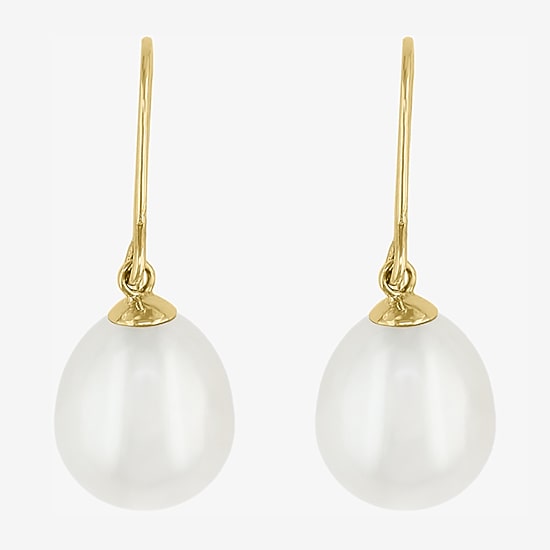 Effy Final Call Limited Quantities! Womens White Cultured Freshwater Pearl 14K Gold Drop Earrings