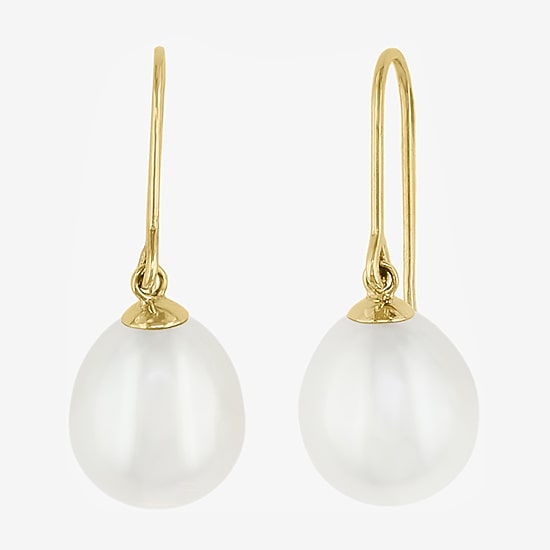 Effy Final Call Limited Quantities! Womens White Cultured Freshwater Pearl 14K Gold Drop Earrings