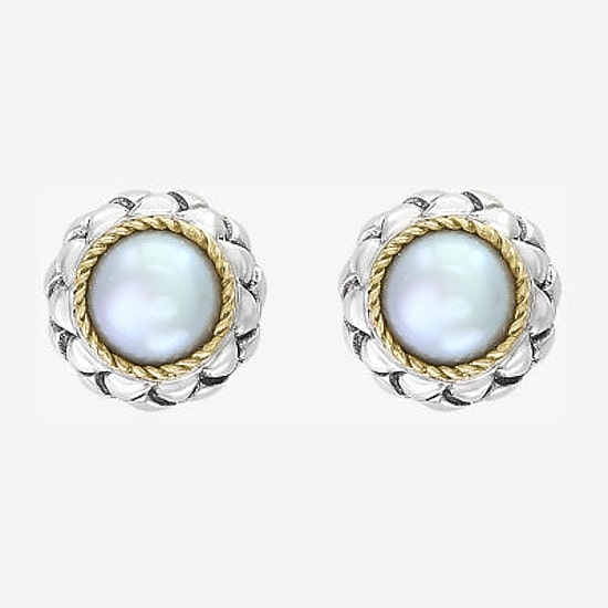 Effy Final Call Limited Quantities! White Cultured Freshwater Pearl 18K Gold Over Silver 10mm Round Stud Earrings