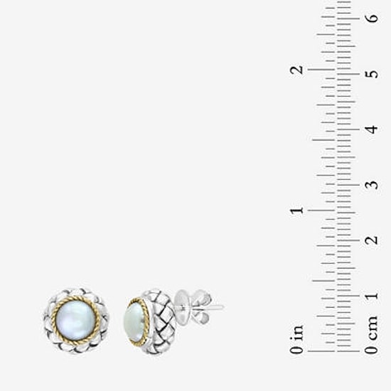 Effy Final Call Limited Quantities! White Cultured Freshwater Pearl 18K Gold Over Silver 10mm Round Stud Earrings