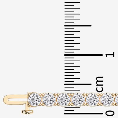 F / Vs2) Womens 10 Ct.T.W. Lab Grown White Diamond 14K Gold Over Silver / Inch Tennis Bracelet