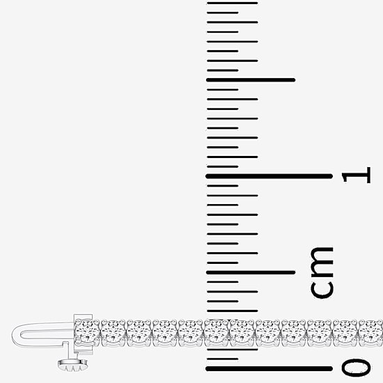 (F / Vs2) Womens 5 CT. T.W. Lab Grown White Diamond Sterling Silver 8 Inch Tennis Bracelet