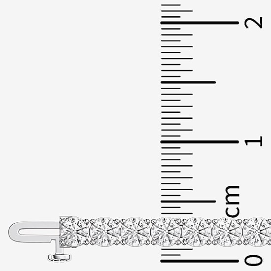 (F / Vs2) Womens 10 Ct.T.W. Lab Grown White Diamond Sterling Silver 8 Inch Tennis Bracelet
