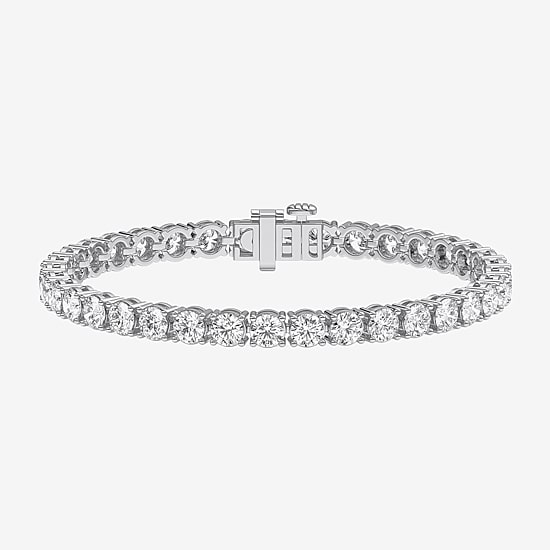 (F / Vs2) Womens 10 Ct.T.W. Lab Grown White Diamond Sterling Silver 6 1/2 Inch Tennis Bracelet