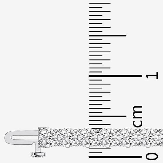 (F / Vs2) Womens 10 Ct.T.W. Lab Grown White Diamond Sterling Silver 6 1/2 Inch Tennis Bracelet