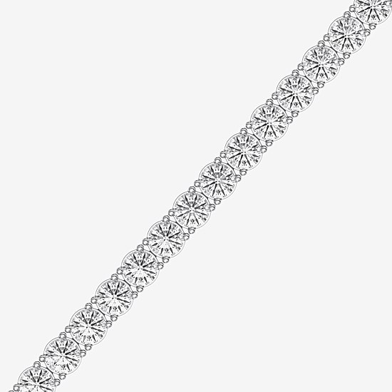 (F / Vs2) Womens 10 Ct.T.W. Lab Grown White Diamond Sterling Silver 6 1/2 Inch Tennis Bracelet